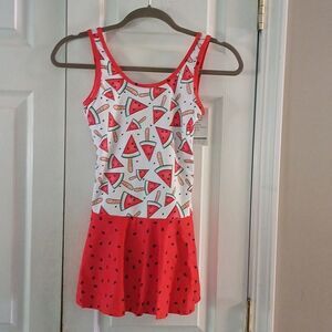 Watermelon One Piece Swimsuit UPF 50+ Summer Swimwear Beach Bathing Suit  Sz 10